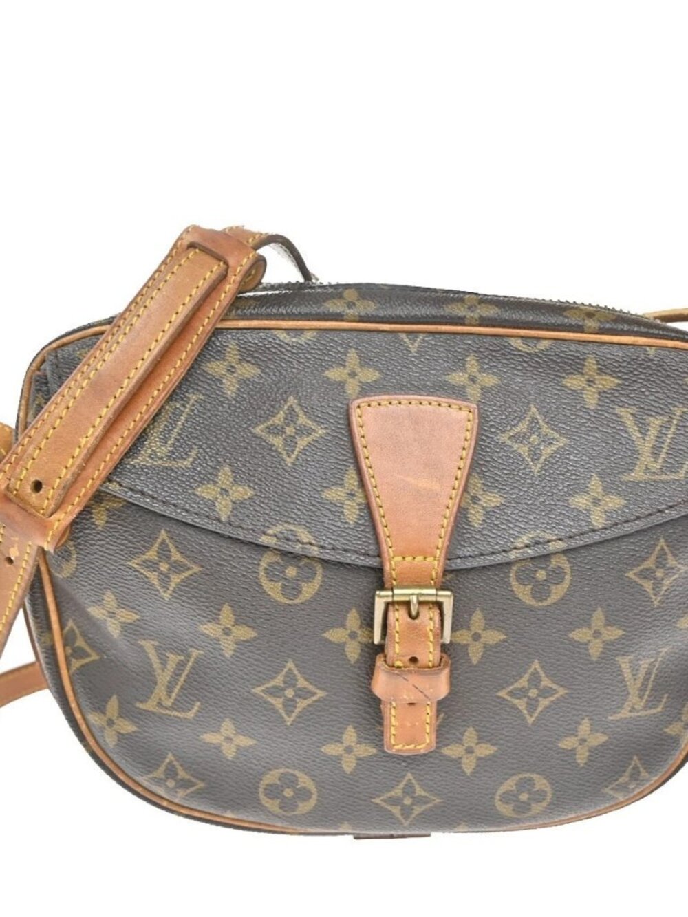 LOUIS VUITTON Jeune Fille MM Shoulder Bag Monogram Leather Brown M51226 37KC149